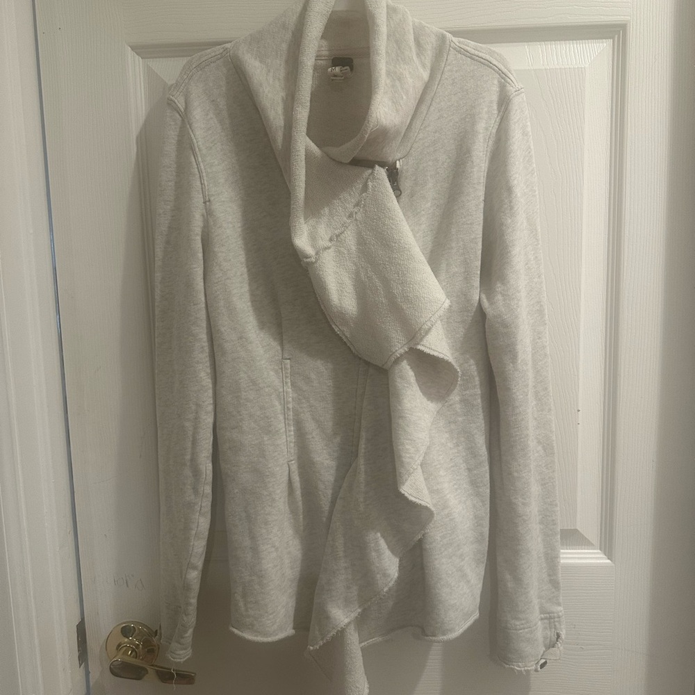 We The Free Soft Gray Cowl Neck Sweater